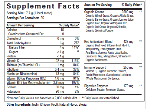 Organic Greens & Super Foods