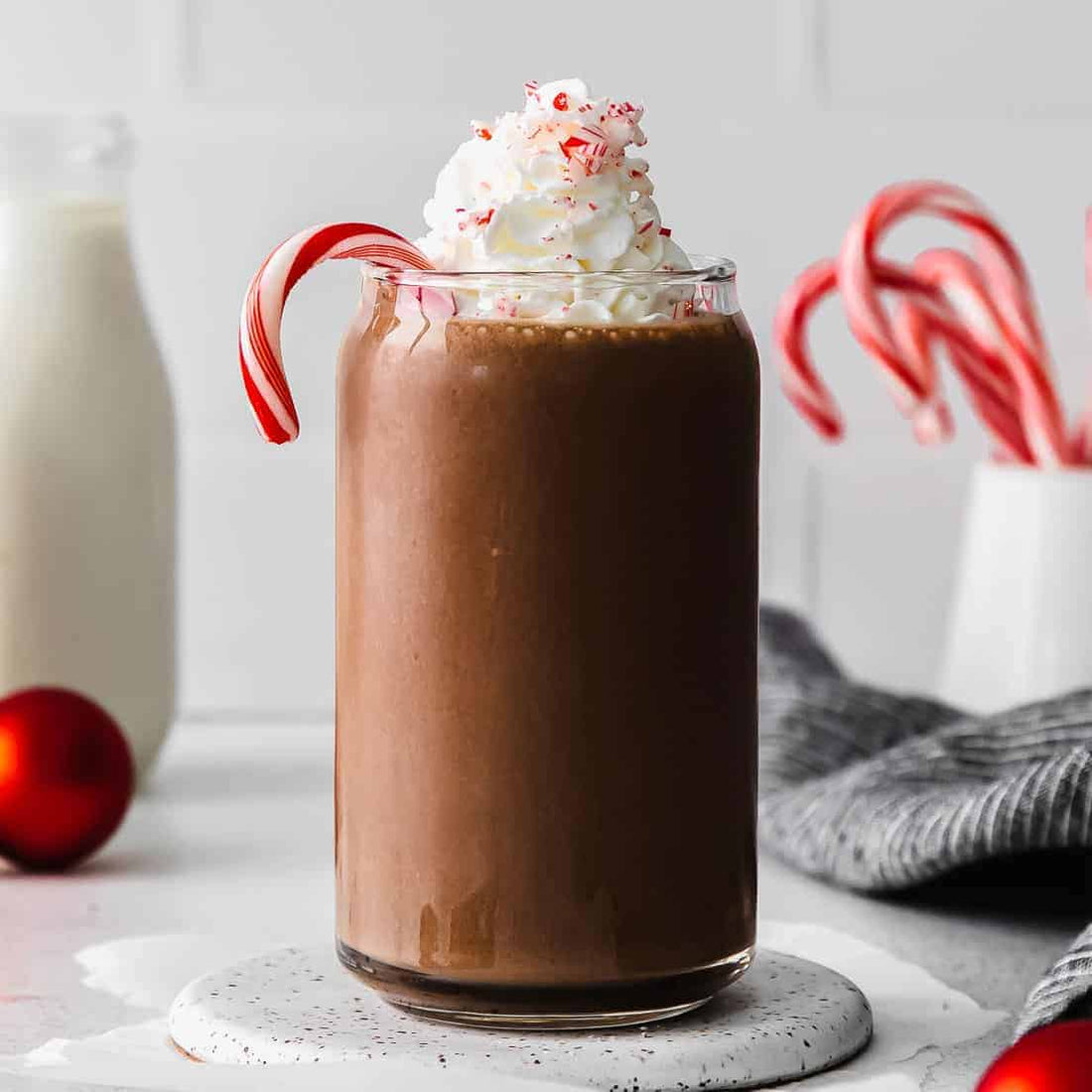 Chocolate Peppermint Gainer Shake | Perfect for the Holidays!