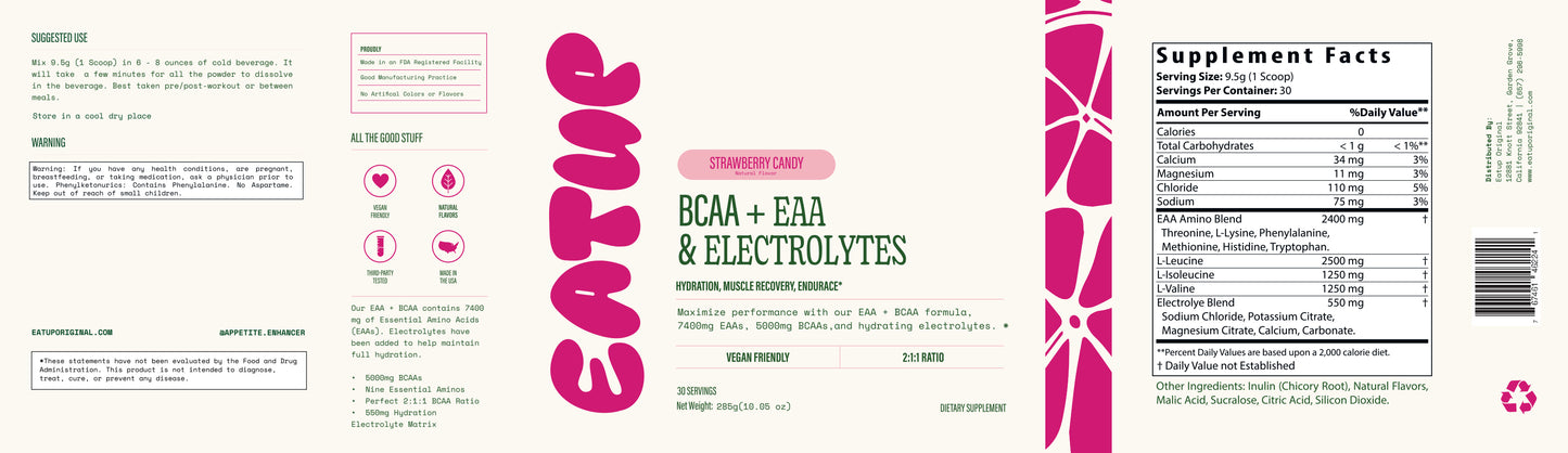 BCAA +EAA Electrolyte Powder