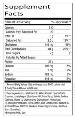 Mass Gainer Protein Powder - One Serving Size Sample Pack Only