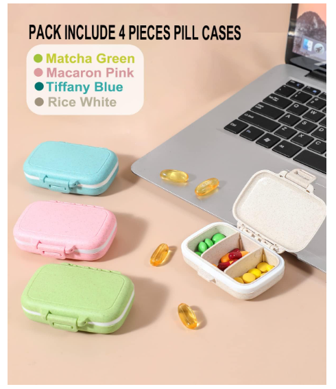 Small Pill Box -  2 Removable Compartments