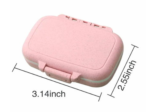 Small Pill Box -  2 Removable Compartments