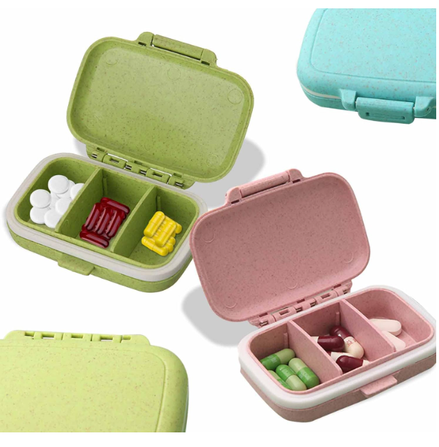 Small Pill Box -  2 Removable Compartments