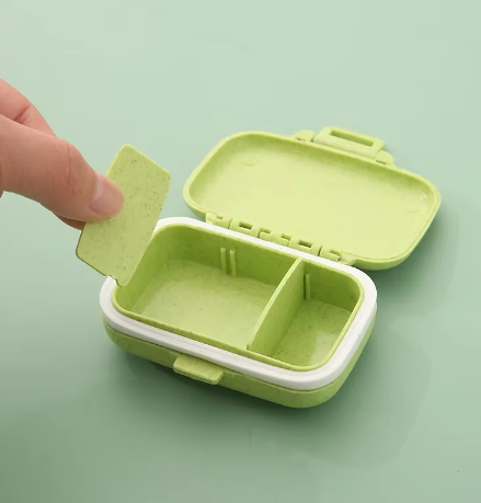 Small Pill Box -  2 Removable Compartments